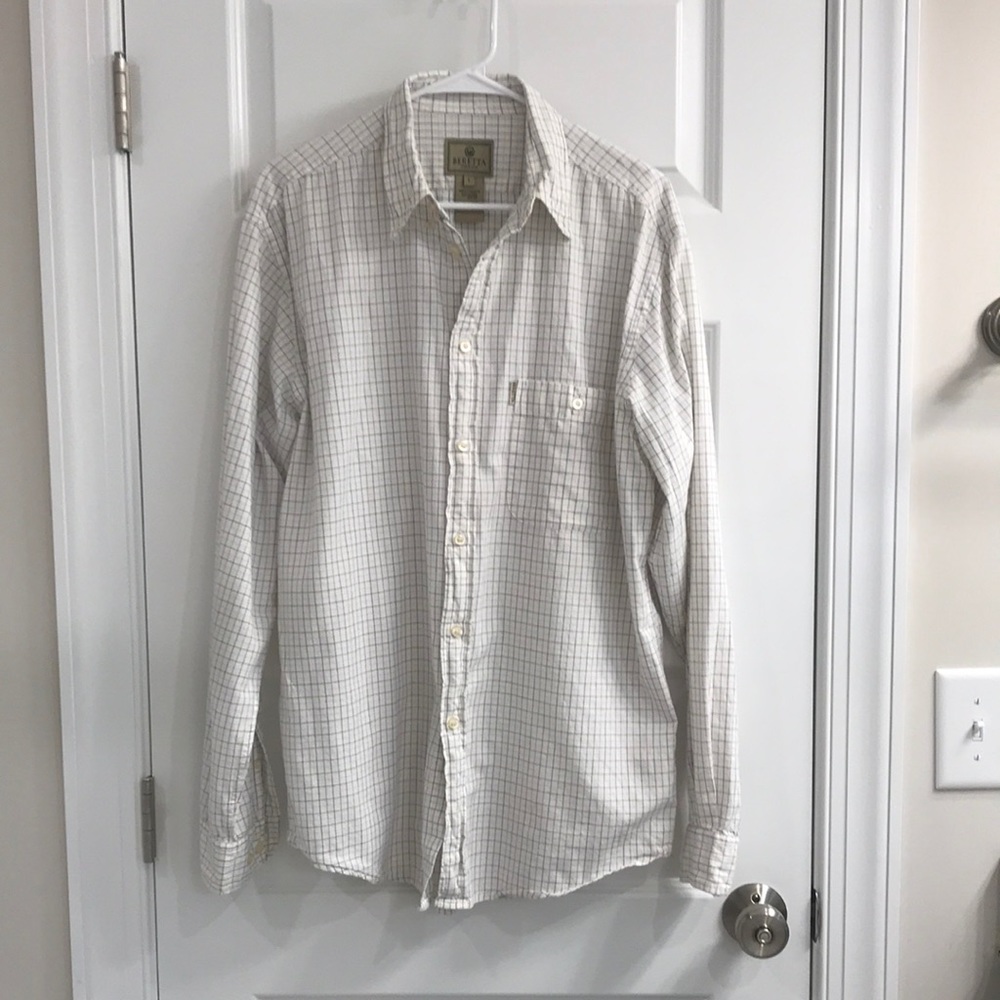 Mens Beretta white blue yellow shirt